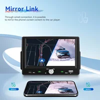Podofo 1 Din 7'' Écran tactile CarPlay Autoradio Multimédia Lecteur MP5 Android Auto Systèmes intelligents pour voiture Mirror Link BT EQ FM Radio Stéréo 5