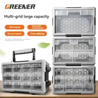 Multi-grid Drawer Toolbox Professional Tool Box Organizer Parts for Mechanics Suitcase Screws Accessories Accessories Plastic 1
