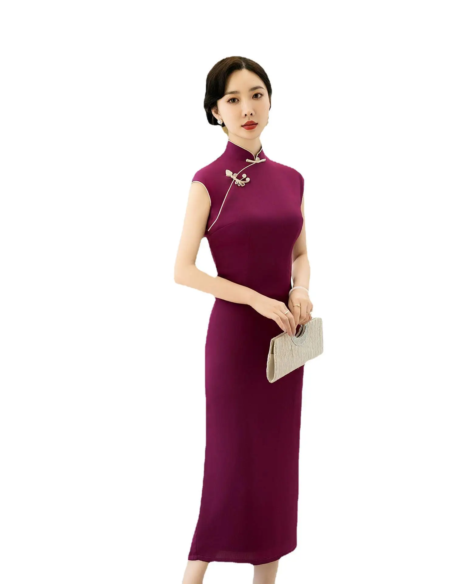 

Cheongsam Artistic Bride Toast Clothing Modified Wedding New Slimming Party Lace Jacquard Catwalk Year High-End