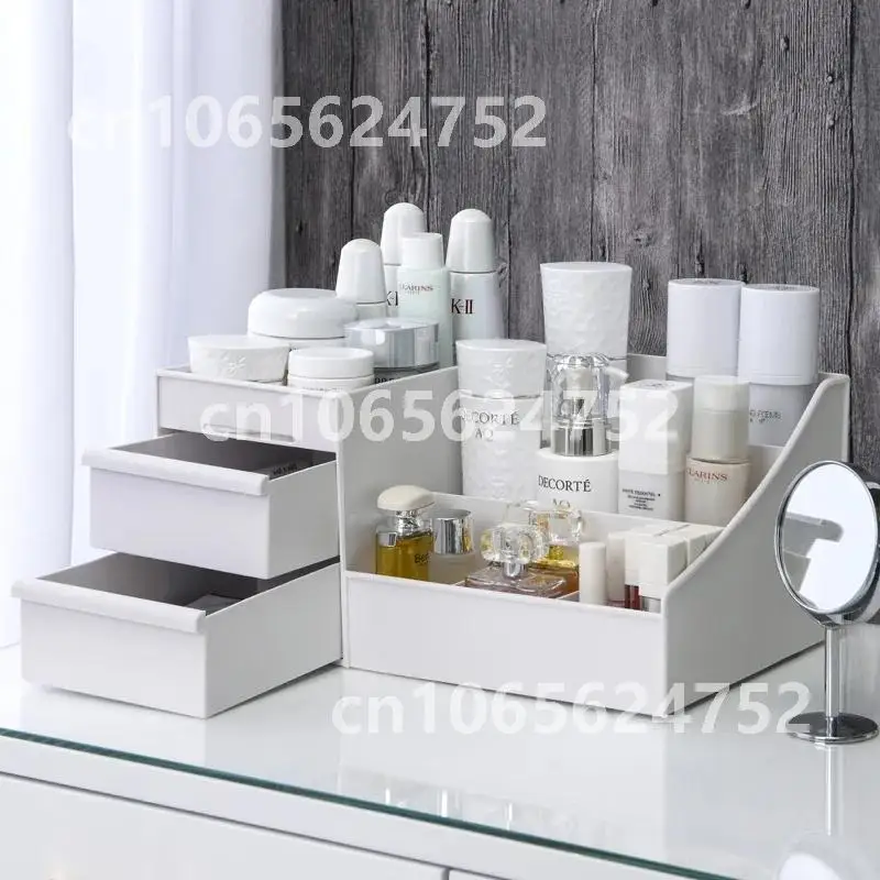 

Cosmetic Storage Box with Ample Capacity: Organizer for Makeup Drawer, Jewelry, Nail Polish, and Desktop Makeup Container for S