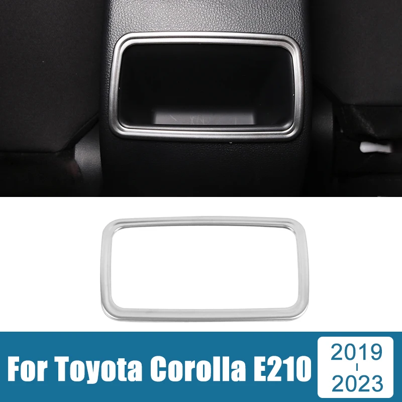 

For Toyota Corolla E210 2019 2020 2021 2022 2023 Hybrid Stainless Car Rear Air Conditioning Vent Outlet Frame Cover Trim Sticker