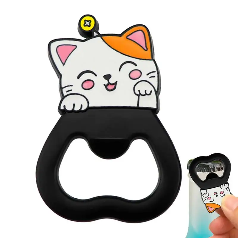 

Cat Bottle Opener Creative Beer Corkscrew Refrigerator Magnetic Hanger Multifunctional Cute Animal Bottle Lid Opener ForKitchens