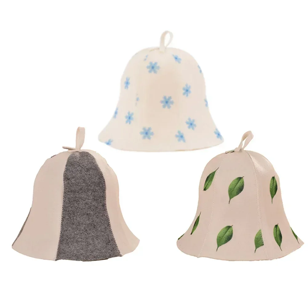 Shower Cap Bath Anti Heat Felt Head Protection Free Size Russian Style Shower Cap Sauna Hat Sauna Vaporarium Accessories sauna hats