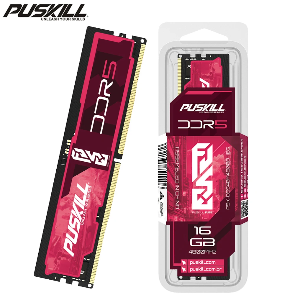Puskill DDR5 Desktop Arbeitsspeicher RAM 16GB 8GB 1,1V 4800MHz 5600MHz 288-PIN UDIMM - Bild 18 von 20