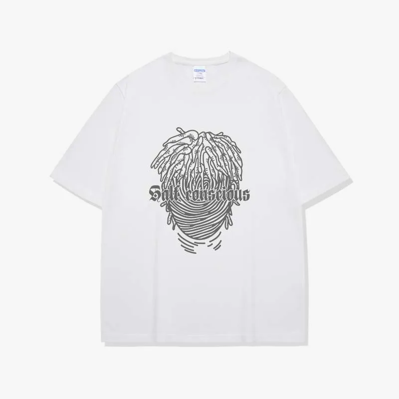 

2023 Summer Men's T-shirt 100% Cotton Retro Boy Print Street Casual Hip Hop Unisex Short Sleeve O-neck Top Free Shipping