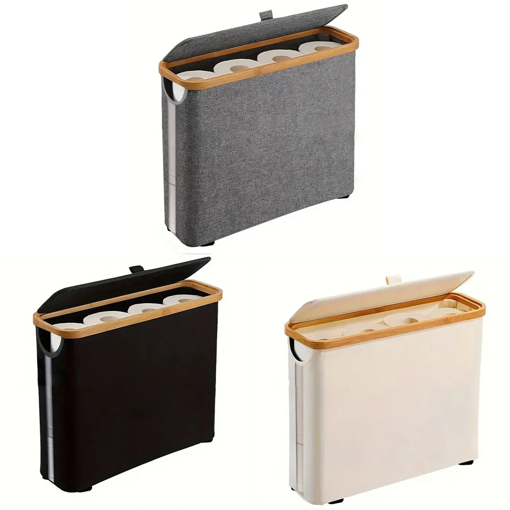 1 Pcs Roll Paper Storage Basket Elegant Toilet Paper Basket-Toilet Bin Storage Bathroom Tool