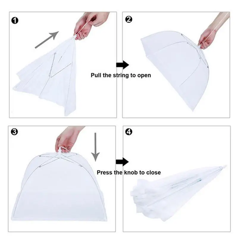 Food Cover Foldable Food Covers Mesh for Picnic