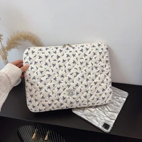 1 Pc Chic Flower Print Quilted  Laptop Bag 11 Inch/14 Inch/15 Inch Computer Bag Protection Case Laptop Sleeve Computer Case Bag - Image 5