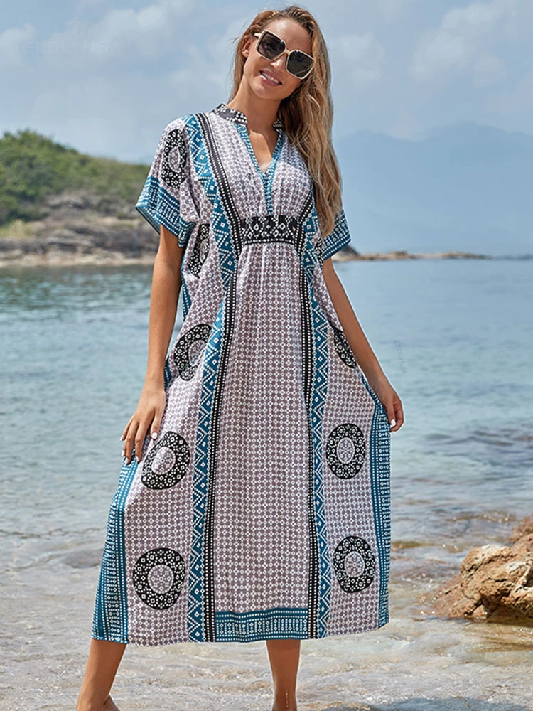 bohemian swim dress