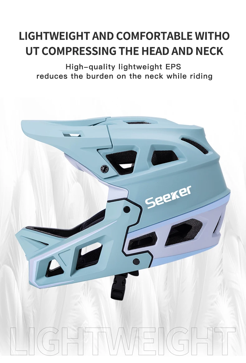 SEEKER Fahrradhelm Cross-Country Vollgesichts-Mountainbike-Downhill-Schutzhelm für Erwachsene Einteiliger Stoßfester Fahrradhelm – Detail 8