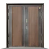 Deluxe Double Opening Fine Carving Aluminum Wood Armored Aluminum Door Entrance Security Door 2