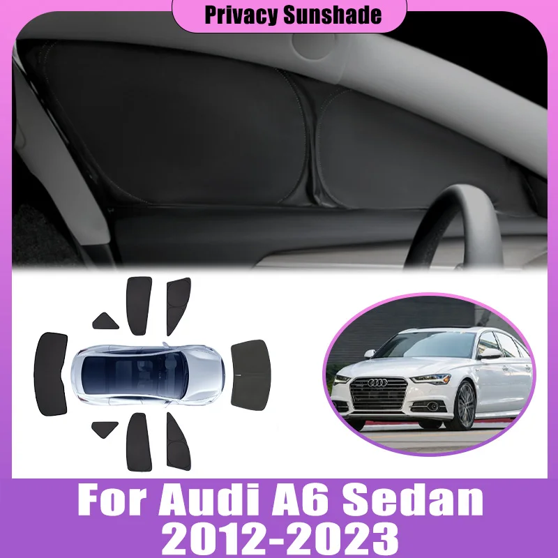 

Privacy Sunshade For Audi A6 Sedan 2012-2023 2013 2014 2015 Coverage Anti-UV Sun Sunroof Window Foldable Visor Car Accessories
