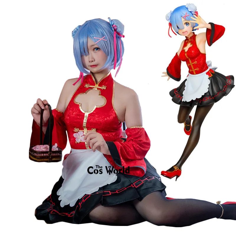 

Re:Life In A Different World From Zero Remu China Maid Dress Cheongsam Outfits Anime Cosplay Costumes