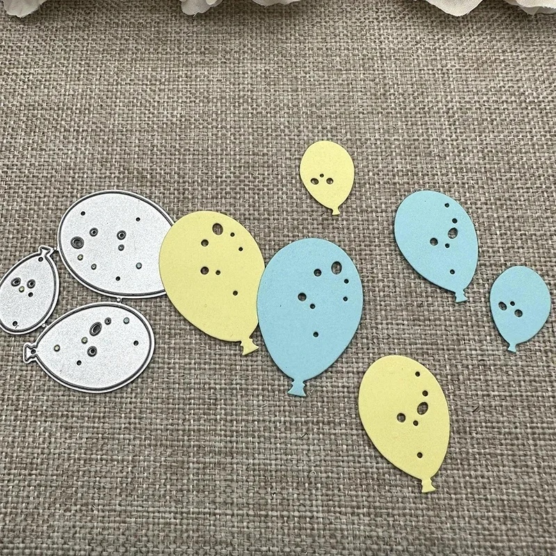 3 Stück Ballondekorations-Metall-Stanzformen, Schablonen für DIY Scrapbooking, dekorative Handarbeit, Stanzform, Schablone