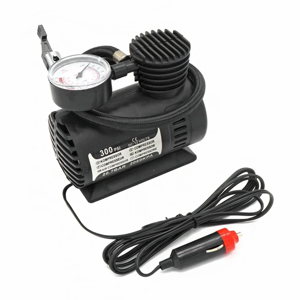 cigarette air pump 60W Electric Air Pump 12V-24V 300 PSI Car Air Compressor Portable Cigarette  Lighter Inflator For Cars Bicycles Motorcycles Kay