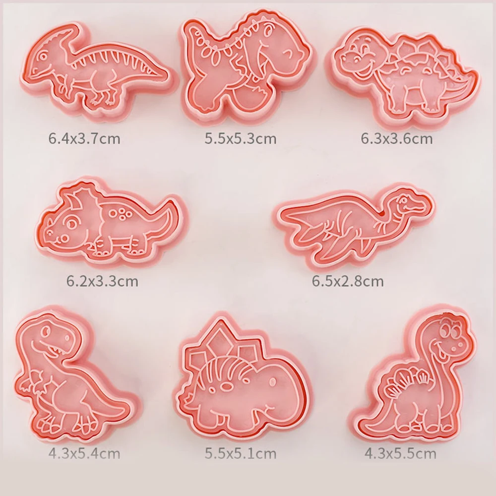 Jungle Safari Dierenvormen Set - 8 Stuks Dinosaurussen 03B