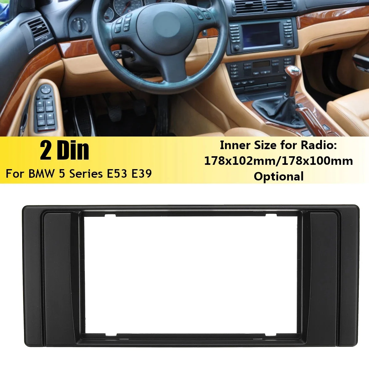 DuoDton DIN ڵ þ ׷ ڵ   Ʈ, BMW 5 ø E39 X5 E53 1995-2003 Ʈ ġ г ŰƮ,  ÷Ʈ