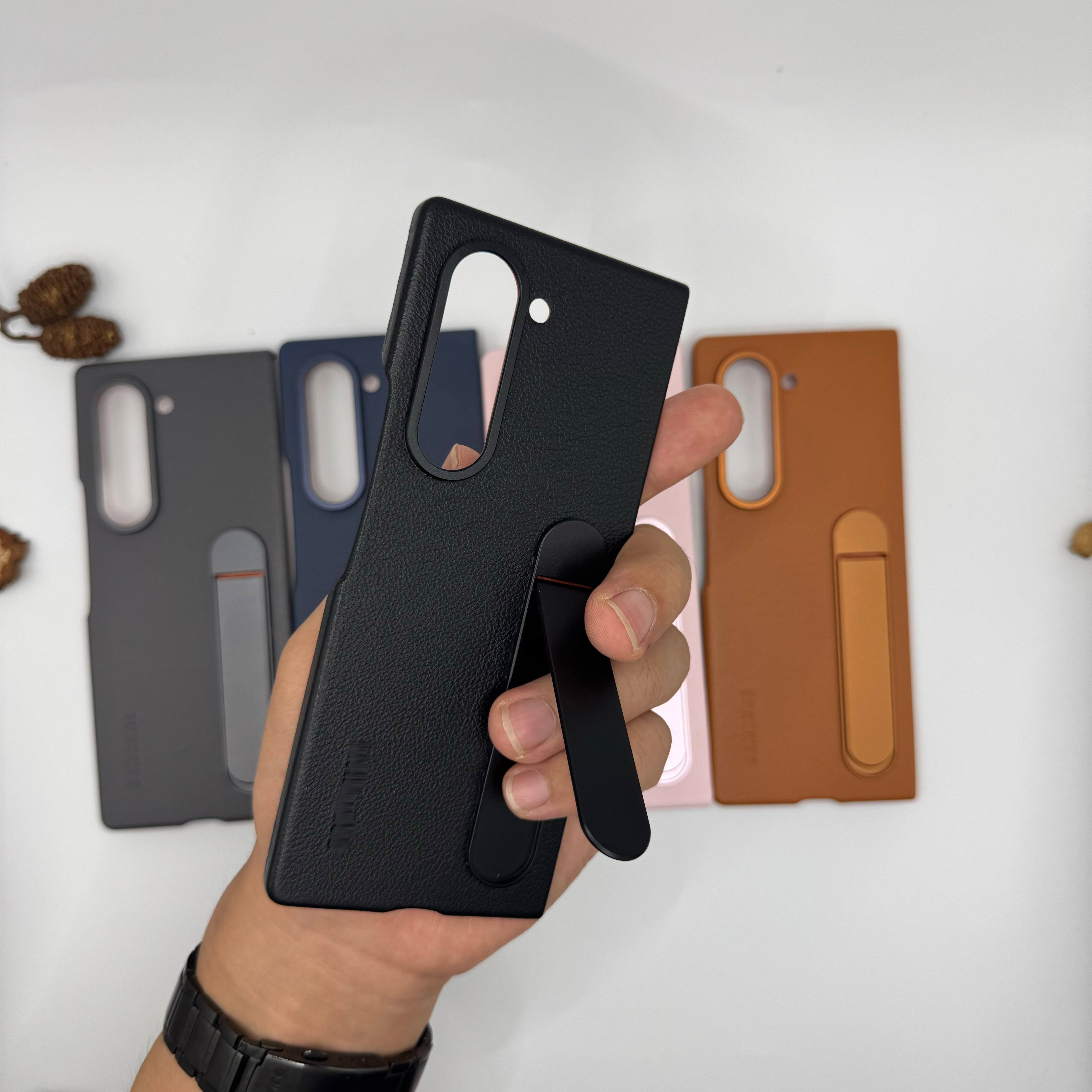 For Samsung Galaxy Z Fold 6 phone case luxury leather stand phone case high-quality original leather Z Fold 6 shock-absorbing