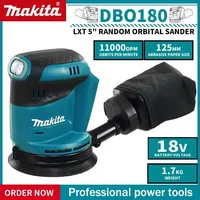 Ponceuse orbitale aléatoire sans fil Makita DBO180Z 18V pour le travail du bois et le polissage du mastic - Outil nu pour usage professionnel et bricolage 1