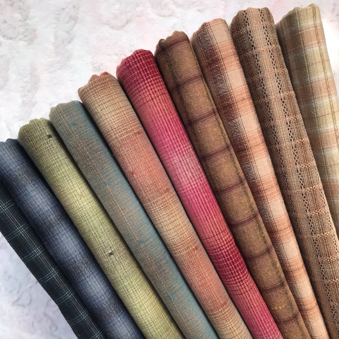50 * 140 cm japanischer garngefärbter Baumwollstoff für DIY-Puppen, grundlegende Patchwork-Geldbörse, Nähen, Quilten, Basteln, garngefärbtes Tuch – Detail 1