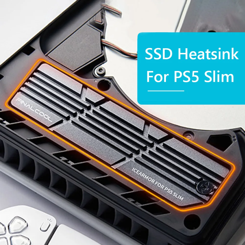 열 실리콘 패드가 있는 슬림 SSD 방열판, 2280 M.2 NVMe SSD용 SSD 냉각 장착 키트, PS5 방열판