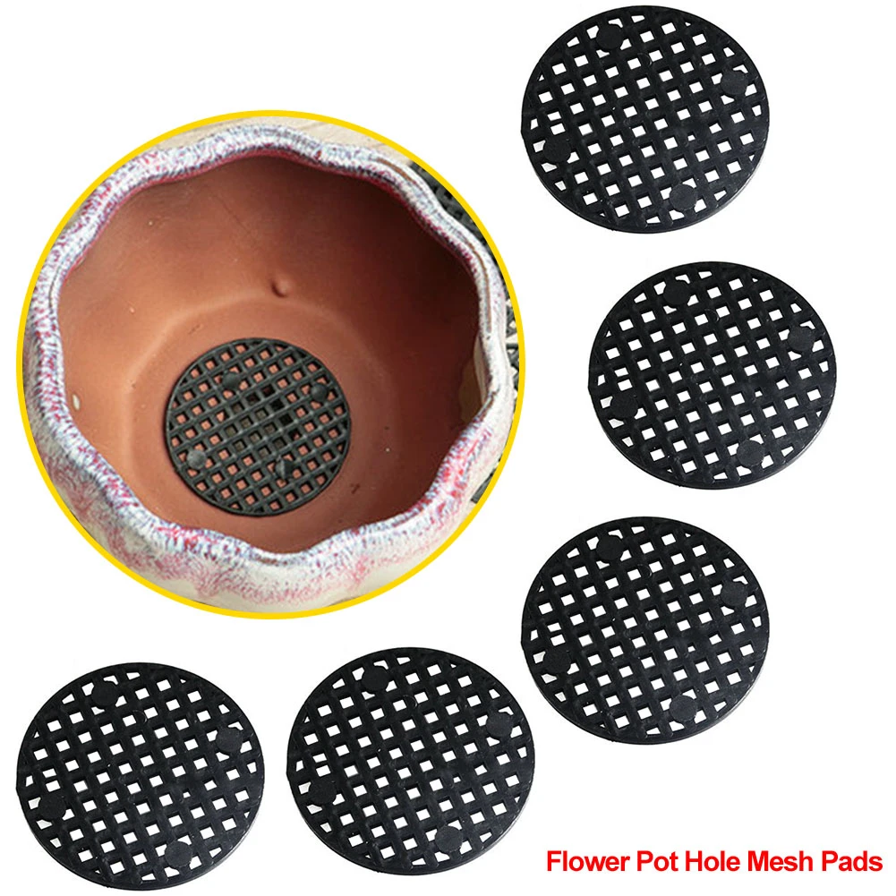 50pcs Prevent Breathable Soil Loss Flower Pot Mesh Pad Net Plastic Hole