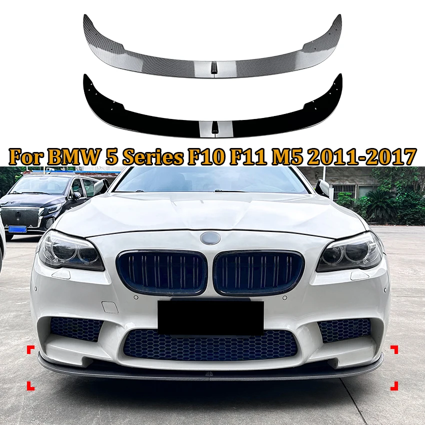 

Glossy Black ABS Car Front Chin Bumper Lip & Spoiler Splitter Diffuser Protector Body Kits For BMW 5 Series F10 F11 M5 2011-2017