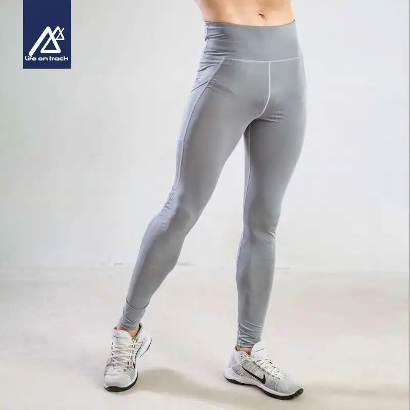 Glossy Men's Tight Fitness Running Pants Leggings Plus Size Training Joggers Sweat Trousers sport jogging trousers fleece sweatpants