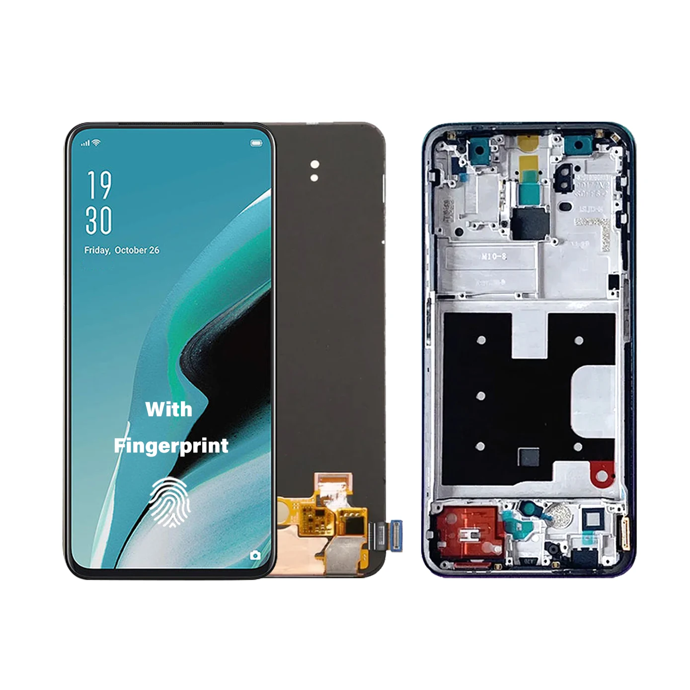 AMOLED  LCD OPPO Reno2z LCD ÷ ġ ũ, Oppo K3 Reno 2z/2f Realme X LCD г Ÿ 100% ׽Ʈ Ϸ