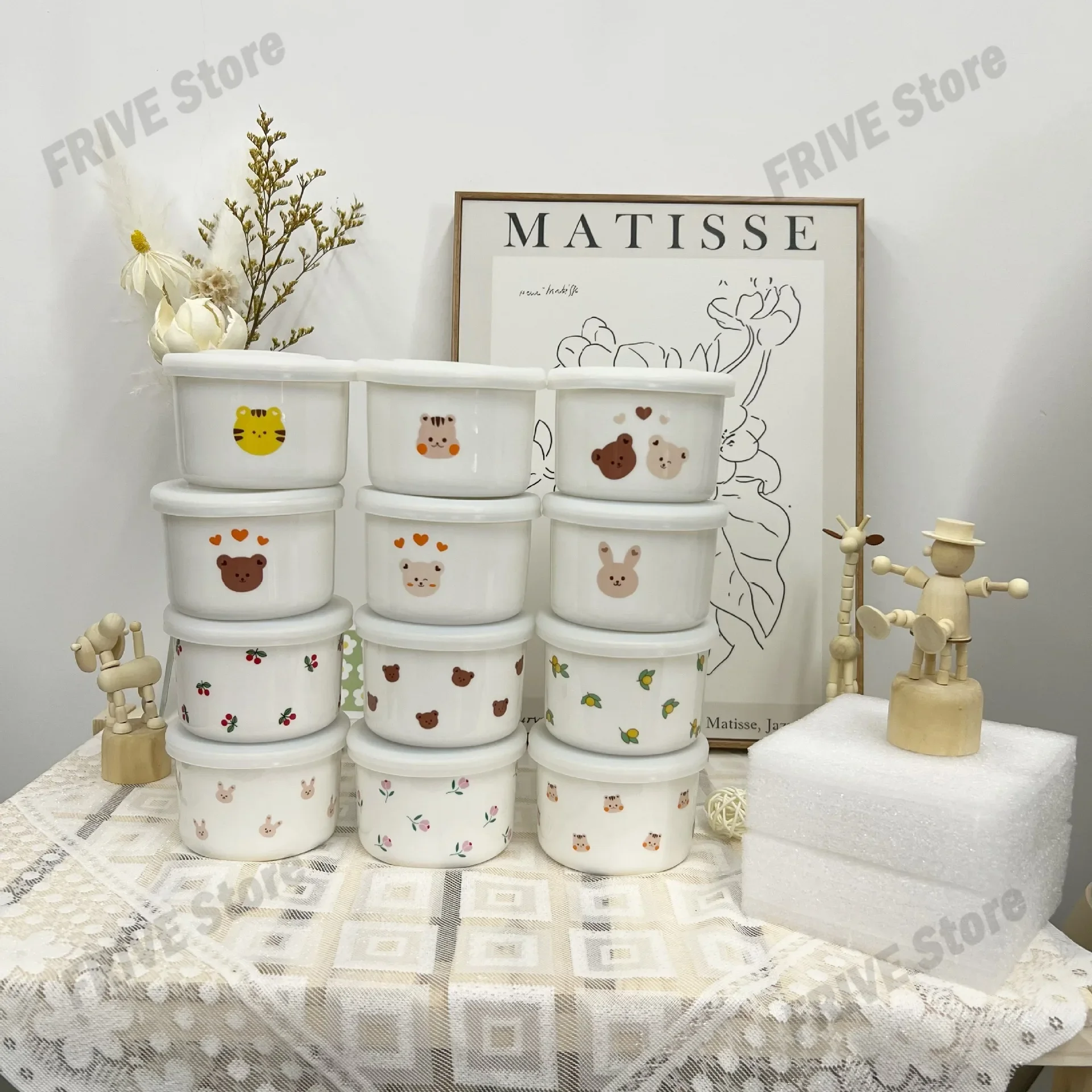 Children's Feeding Utensils Ceramic Fresh-keeping Sealed Food Bowl Baby Outdoor Travel Tableware Baby Products baby tableware set