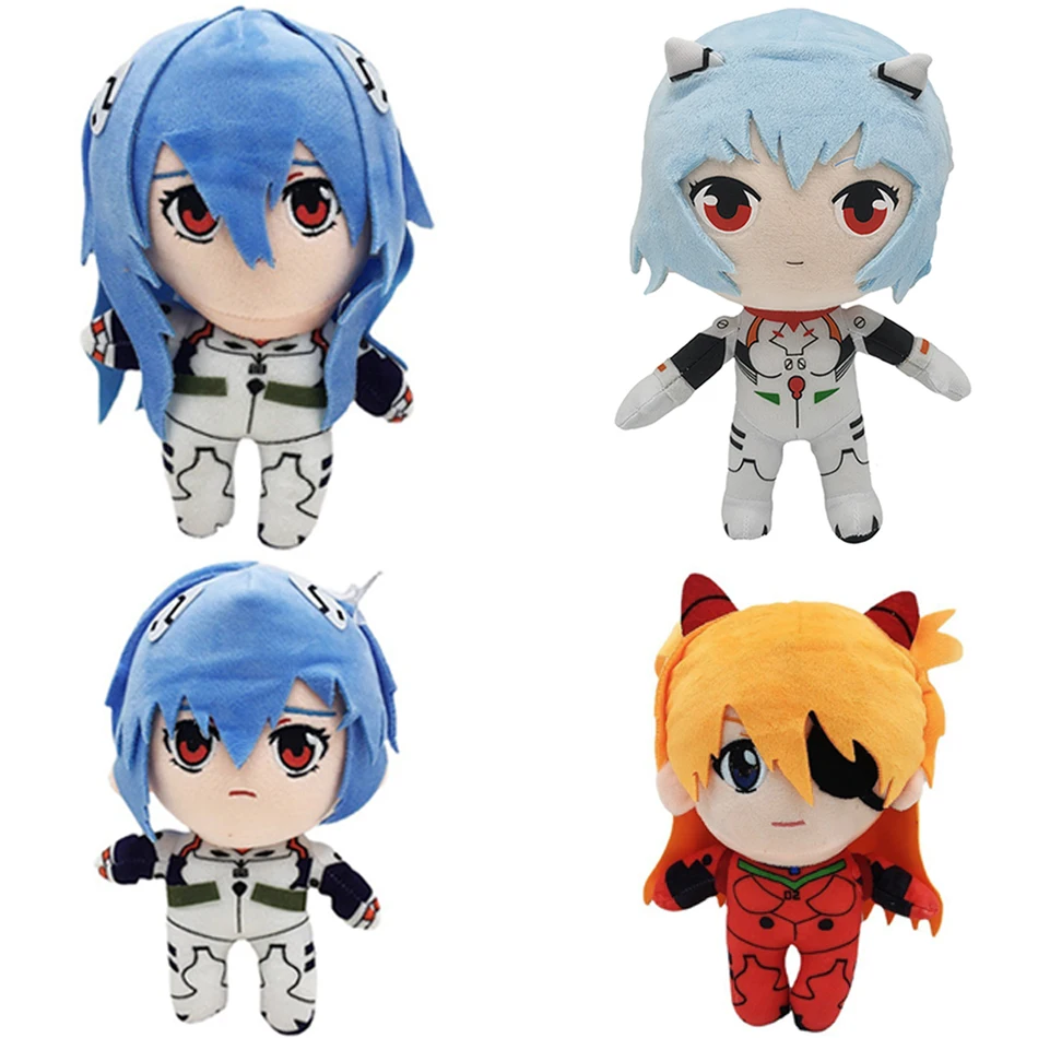 23cm Neon Genesis Evangelion ayanami rei Plüss Gyermek- Babaarcú de nem okos nő Gúnyrajz Anime Alakzat kawaii Babaarcú de nem okos nő Éva Lágy Töltött szoba dekor Glaszé szülinapi ajándékok