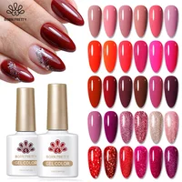 BORN PRETTY 10ml Vernis à ongles gel rouge série chaude super brillant semi-permanent soak-off UV LED pour manucure 1