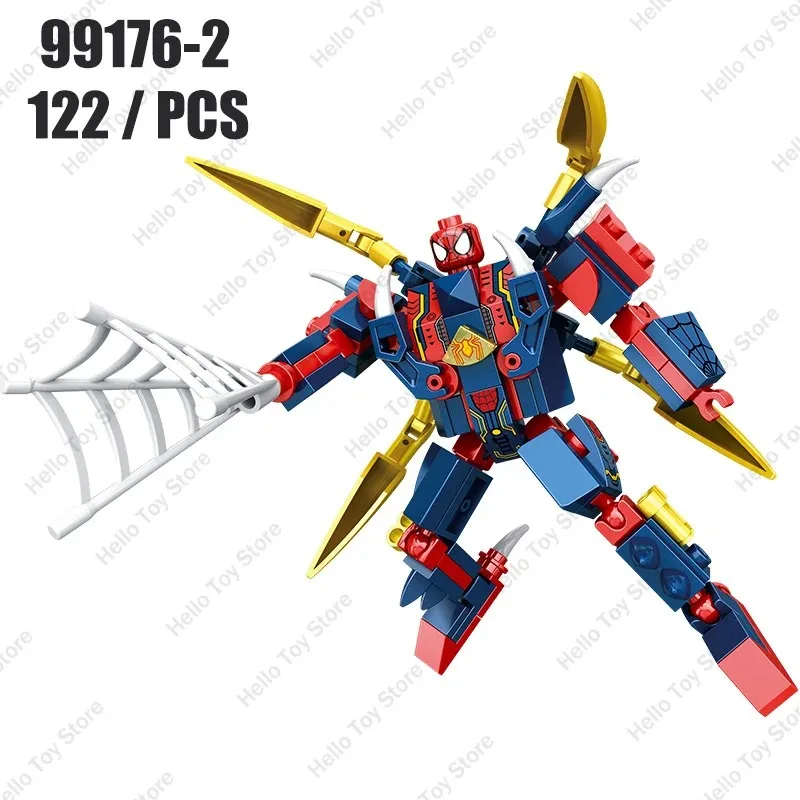 thumbnail image 1 of NUEVO Marvel Superhero Transforming Mecha Motorcycle 2 en 1 Building Blocks Sets Movie Avengers Modelo Bricks Kit Niños Juguetes Regalo, 1 of 5