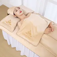 head spa shampoo bed towel Beauty salon headband bedding towel towel bath towel set print logo customized beauty head spa liege 2