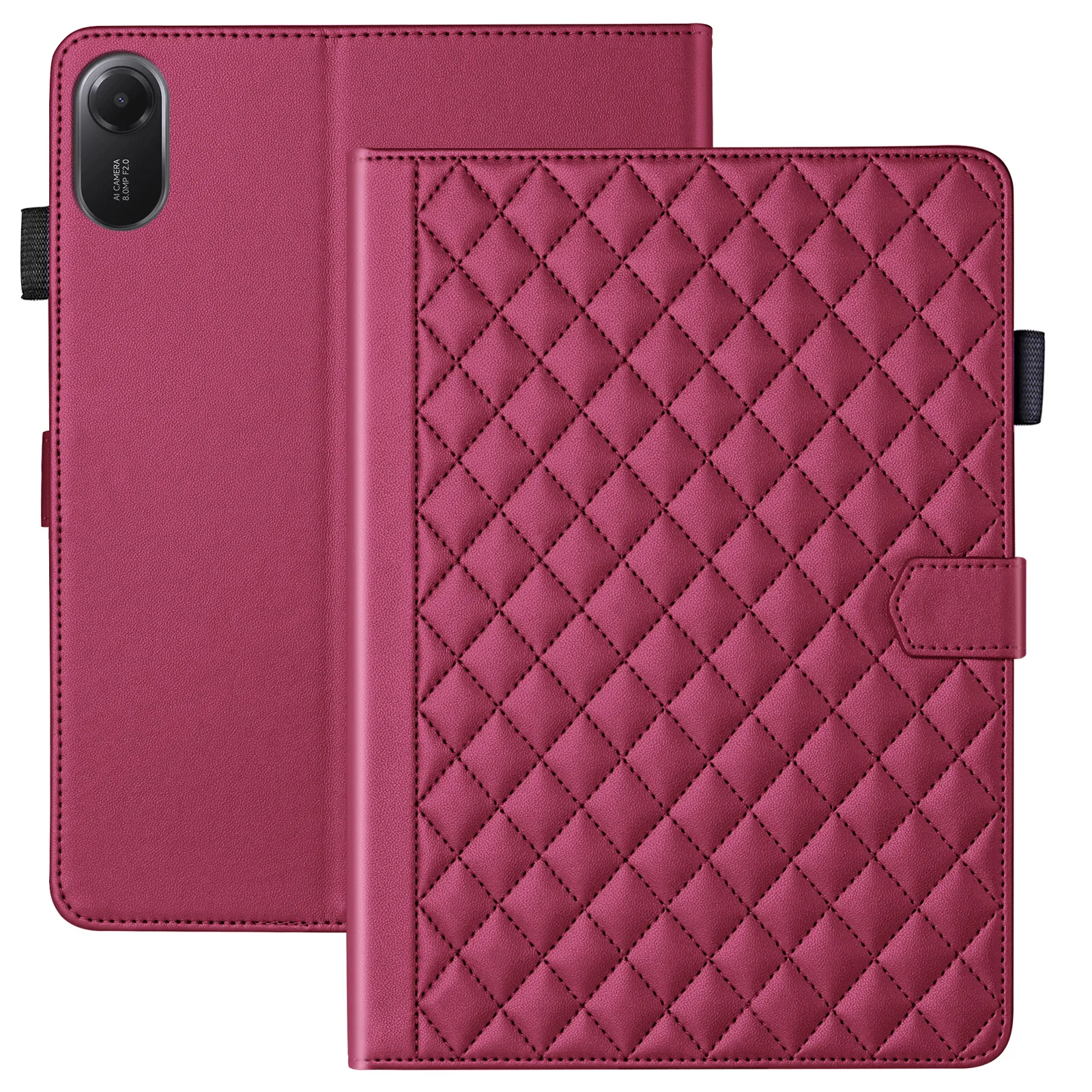 Leather Wallet Tablet Cover with Card Slot and Stand - Diamond Book Case