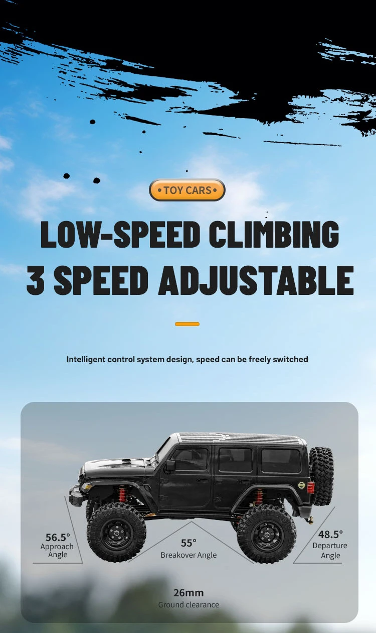 JJRC 1:18 nueva simulación Wrangler vehículo de escalada suspensión hidráulica multi terreno velocidad ajustable 4WD veh