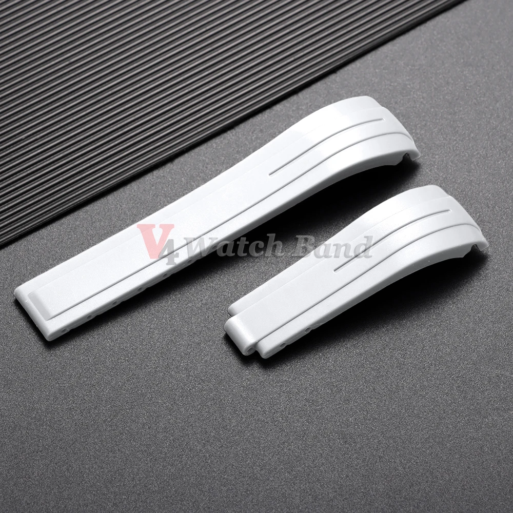 Curved Silicone Rubber Sport Watch Strap Bracelet