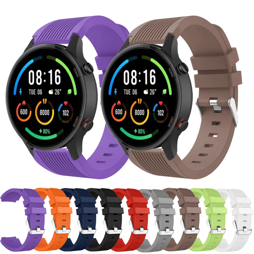 

Силиконовый ремешок для часов Xiaomi Mi Watch Color Sport Edition, мягкий браслет 22 мм, ремешок для часов Mi Watch Color/gt 2 46 мм, браслет