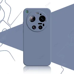 Luxury Dual Liner Shockproof Phone Cover Bags - Premium Square Liquid Silicone Coque for Xiaomi 17 Pro (Gray)