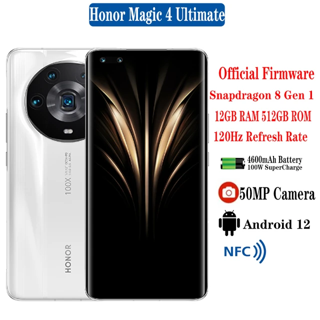 HONOR Magic4 Pro - 5G Smartphone 8+256GB, 6.81 120Hz Curved Screen,  Snapdragon 8 Gen 1 Processor, 50MP Triple Camera, 100W SuperCharge, 4600mAh