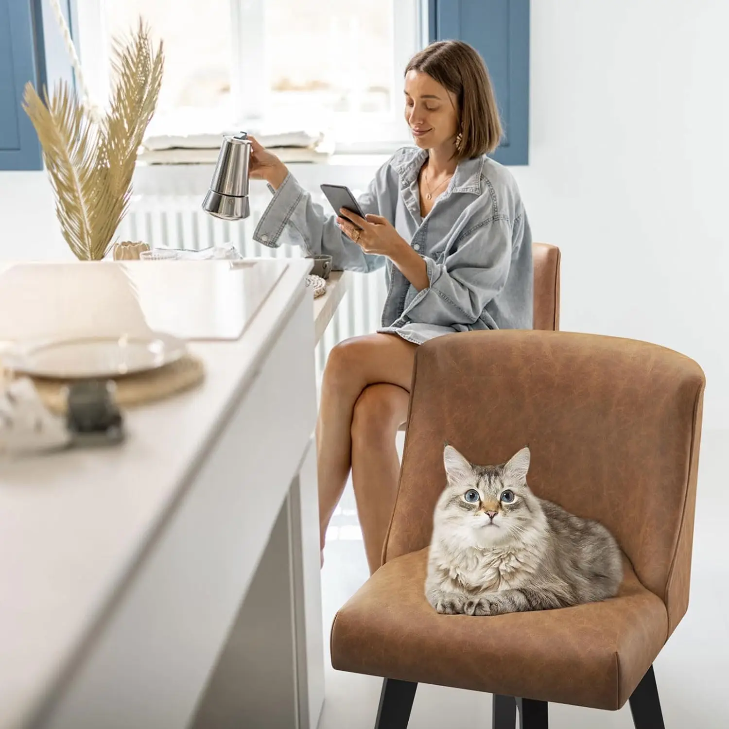 

Вертлюжный стержень набор табуретов of 2, современные мягкие стулья высотой стола