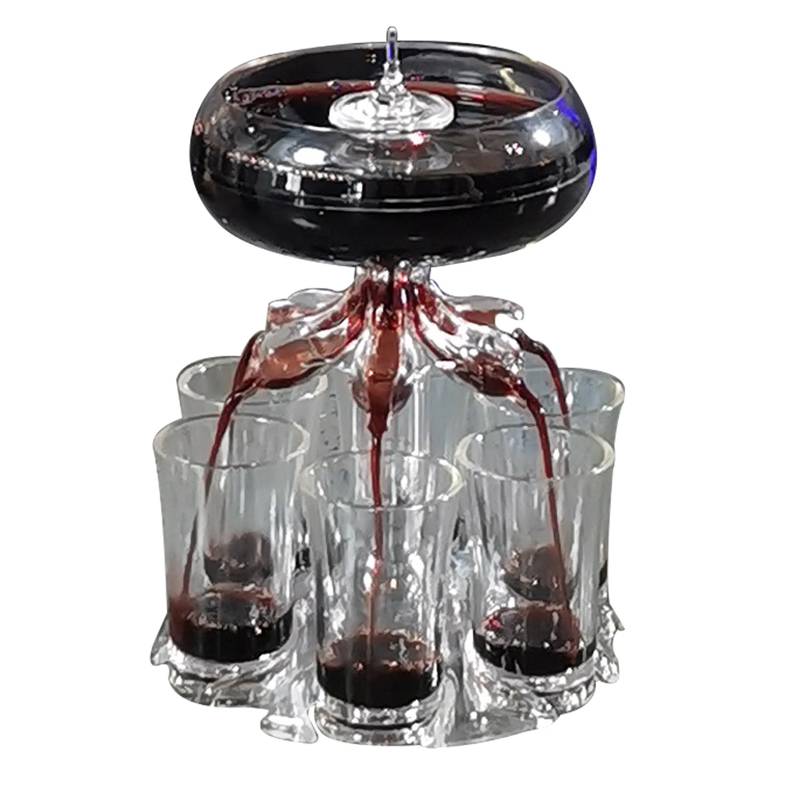 6 copos de tiro vinho whiskey dispenser barra de vidro titular com kit de experiência bebendo bar em casa bartender despeje kit ferramenta| | - AliExpress