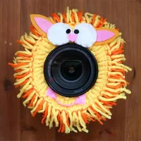 Camera companion Fuzzy Cartoons Animal Lens Buddy Photography Accessories Newborn photography props 2