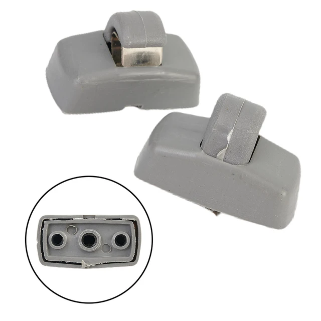 Hook Clips Sun Visor Clips Gray Visor Hook Clips ABS For Skoda