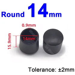 Round Rubber Chair Leg Pad - Anti-Skid Floor Protector Caps, Mute PVC Furniture Foot Plugs, Multiple Sizes Available - 10pcs (14mm)