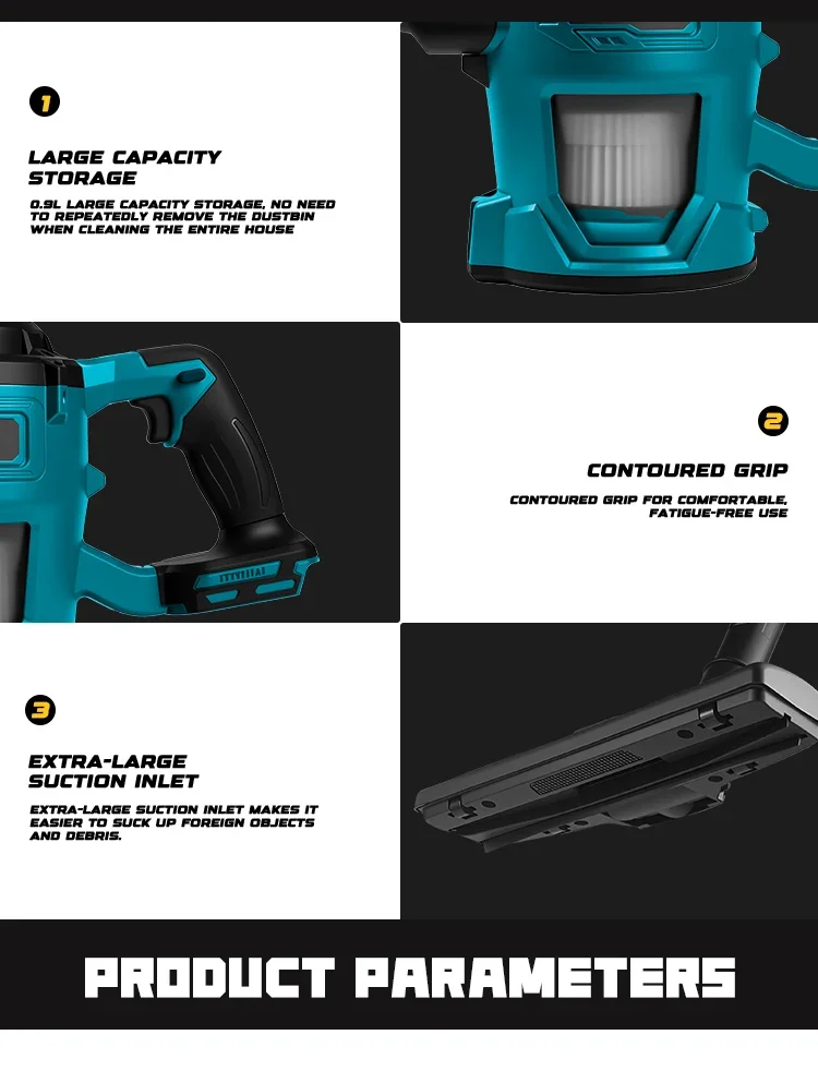18V Home vacuum cleaner highlighting 32000RPM motor speed.