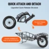 VEVOR Bike Cargo Trailer 70 lbs Load Capacity Heavy-Duty Bicycle Wagon Cart Compact Storage & Quick Release Structure 20" Wheels 5