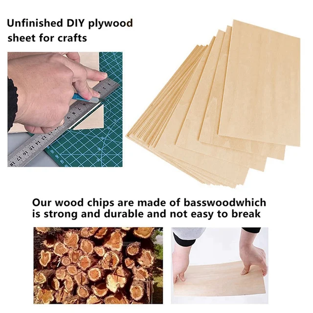 High Quality Thin Wood Sheets Durable Baswood Sheet Craft Board Model Toys  Building Carving Handicraft DIY Projects Drawing Wood - AliExpress