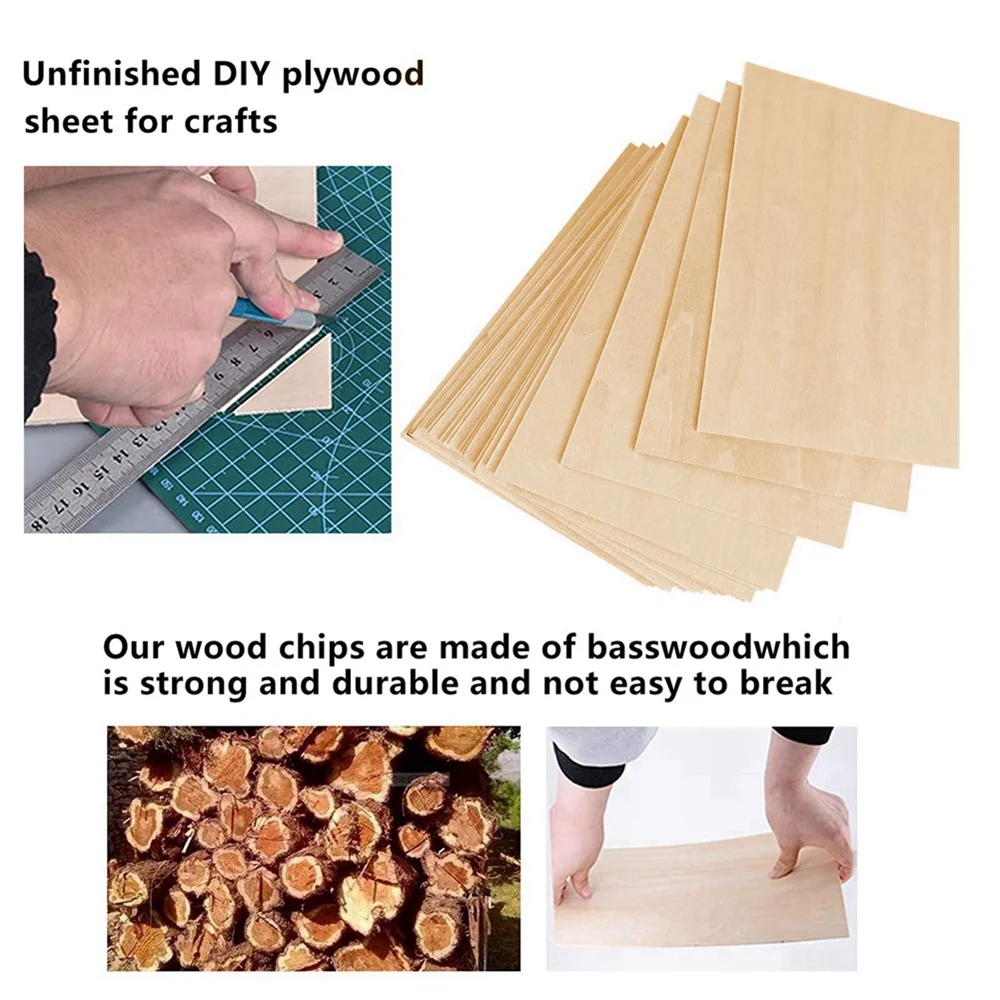 10Pcs Basswood Sheet 3mm Plywood Wood Sheet For Laser Cutting Engraving  Wood Burning Crafting 200/300mm DIY Bass Wood Sheets - AliExpress