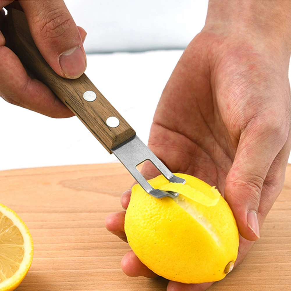 Couteau à éplucher en acier inoxydable, coupe-citron et Orange, ustensile  de cuisine